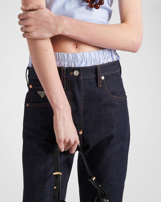 Prada Blue Gerade Jeans Aus Selvedge-Denim