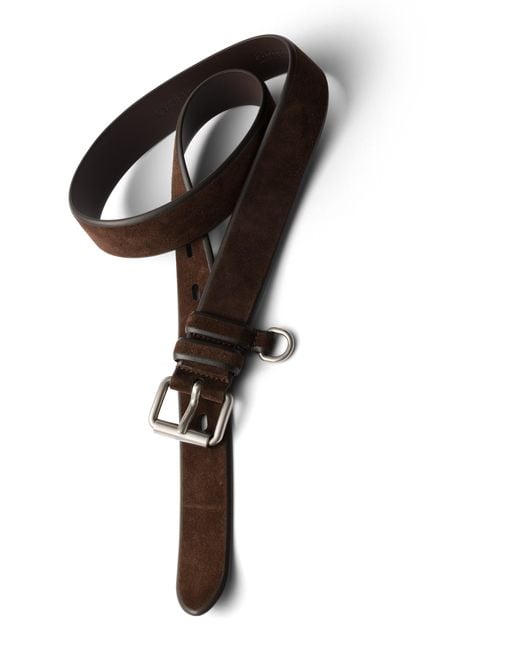 Prada White Suede Belt