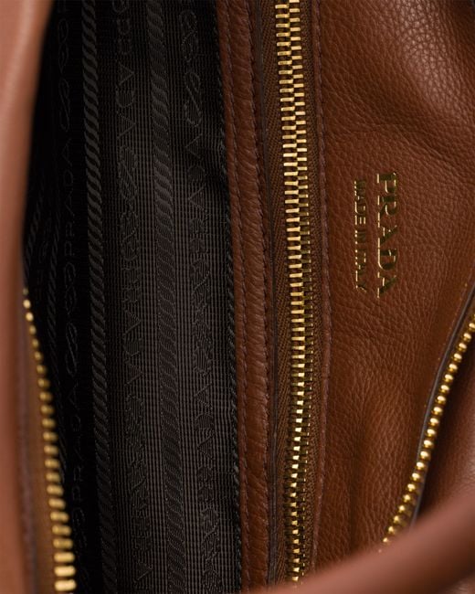 Prada Brown Ouvert Large Leather Tote Bag