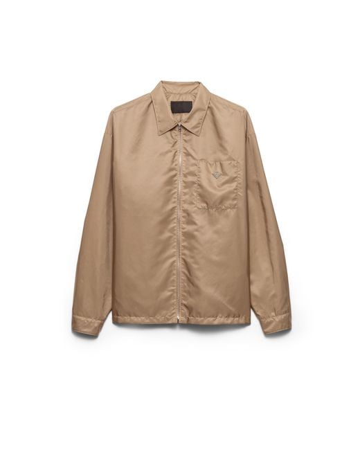 Prada Natural Re-Nylon Zipper Shirt for men