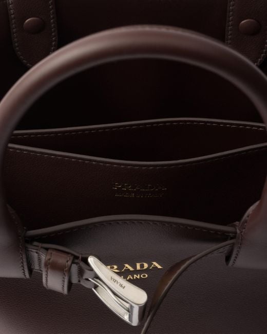 Prada Multicolor Buckle Small Leather Handbag With Belt