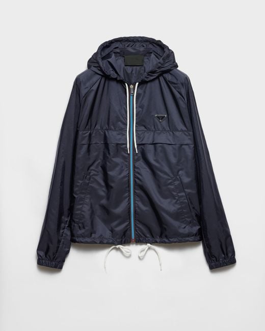 Prada Blue Re-Nylon Blouson Jacket for men