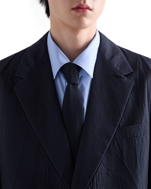 Prada Blue Silk Tie for men