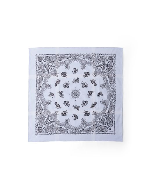 Prada Blue Printed Batiste Scarf for men