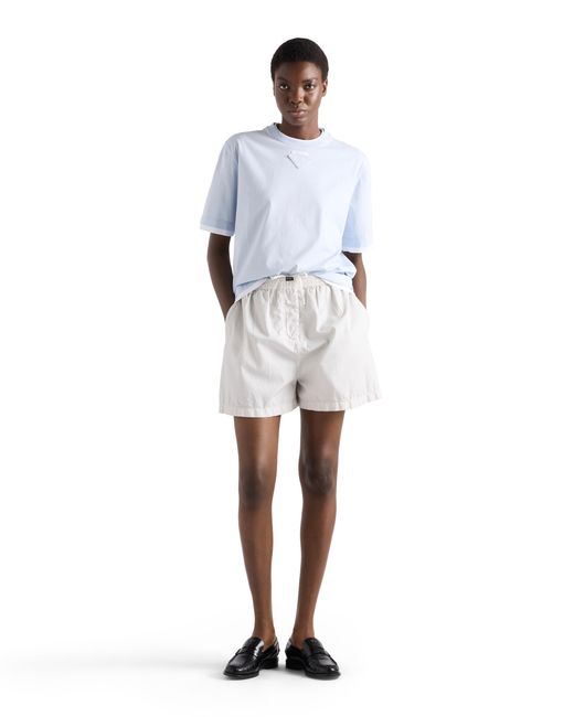 Prada White Cotton Jersey T-Shirt
