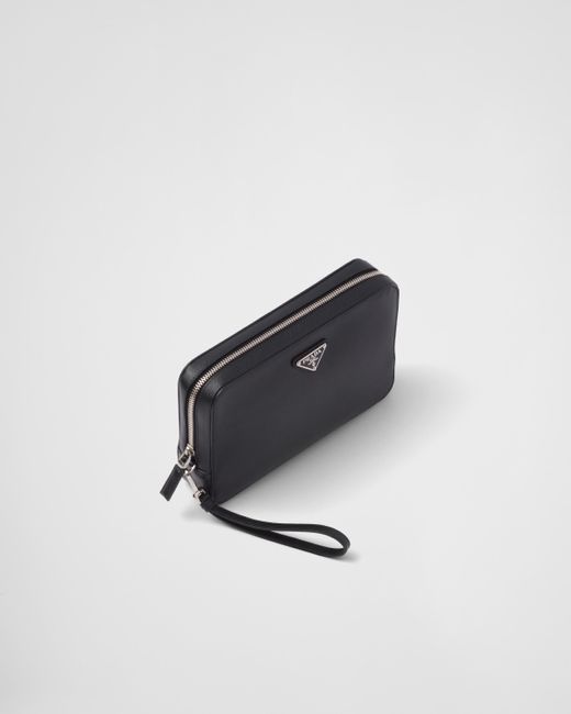 Prada White Saffiano Leather Clutch for men