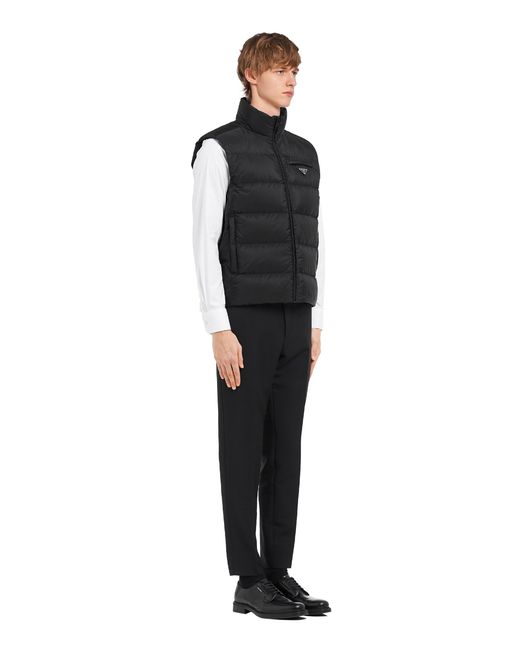 Chaleco De Re-Nylon Acolchado, Hombre, Talla Prada de hombre de color Black