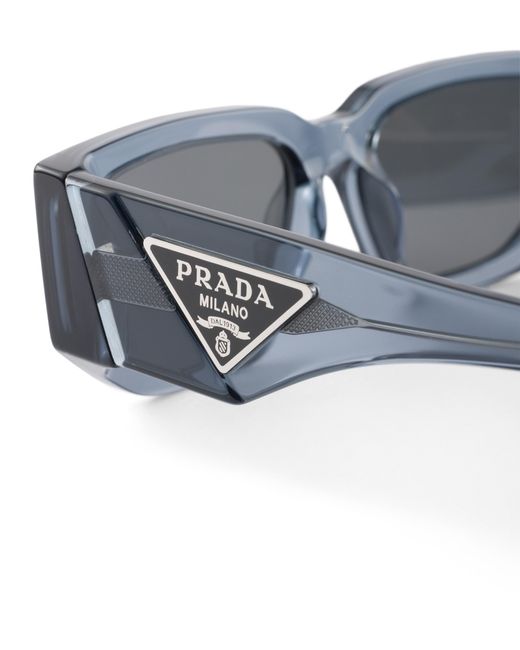 Prada Blue Sunglasses With Triangle Logo for men