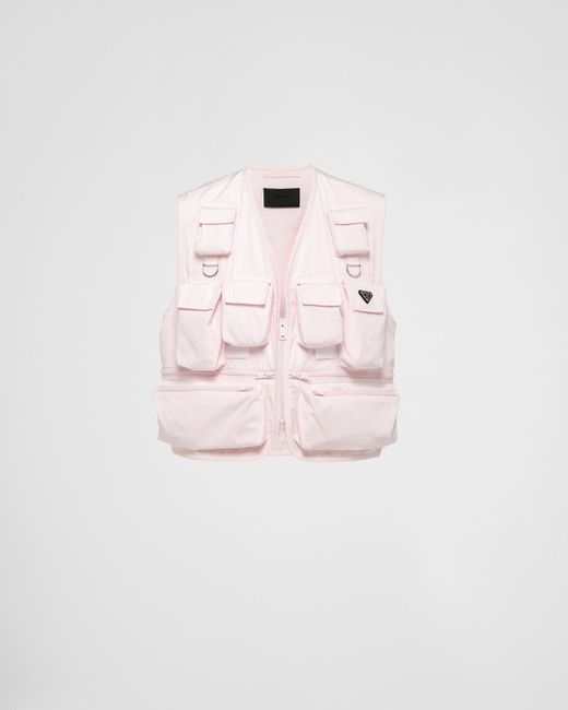 Prada Pink Cotton Vest for men