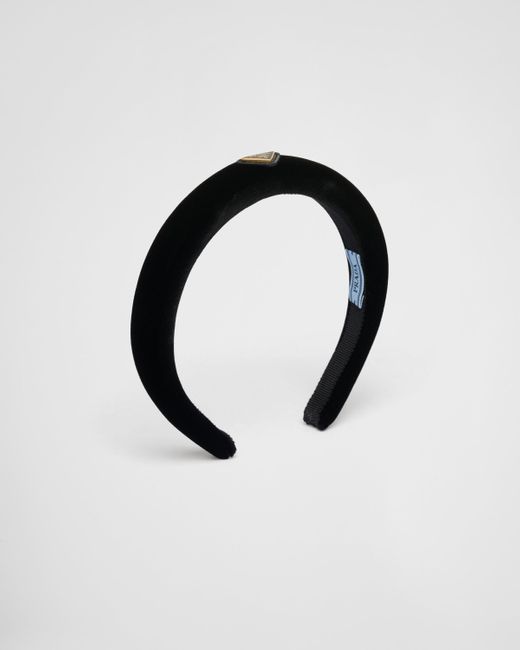 Prada Black Velvet Headband