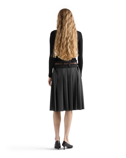 Prada Black Virgin Wool Crewneck T-Shirt