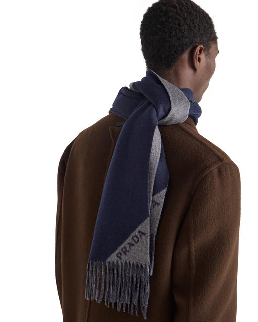 Sciarpa Double di Prada in Blue da Uomo