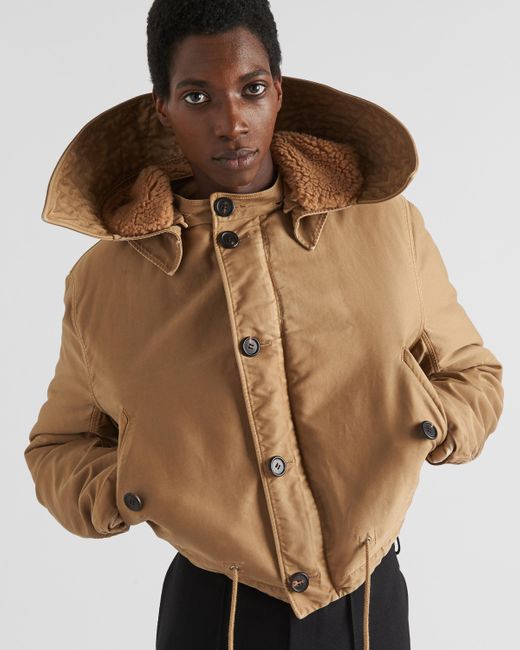 Prada Natural Cotton Bomber Jacket for men