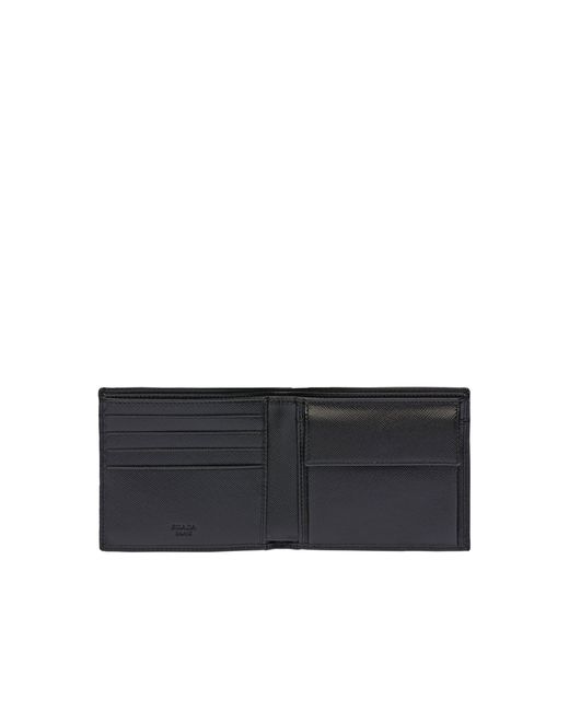 Bifold wallet Prada pour homme en coloris Black