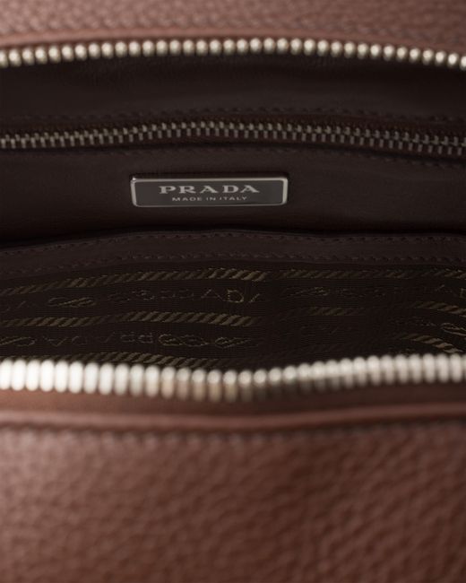 Prada Brown Leather Backpack for men