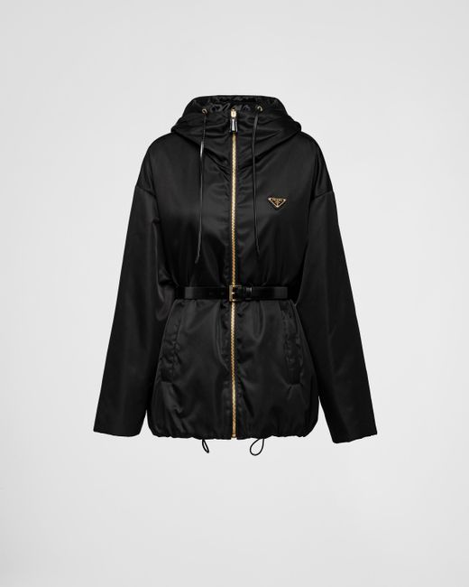 Prada Re nylon Blouson Jacket in Black Lyst UK
