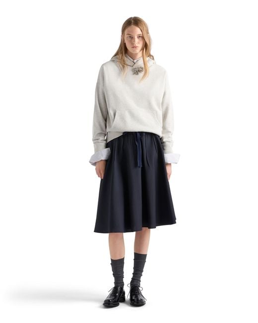 Prada Blue Light Mohair Skirt