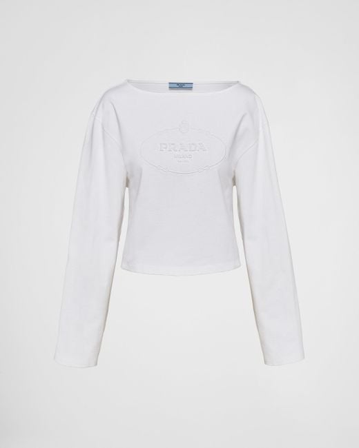 Prada White Jersey T-shirt