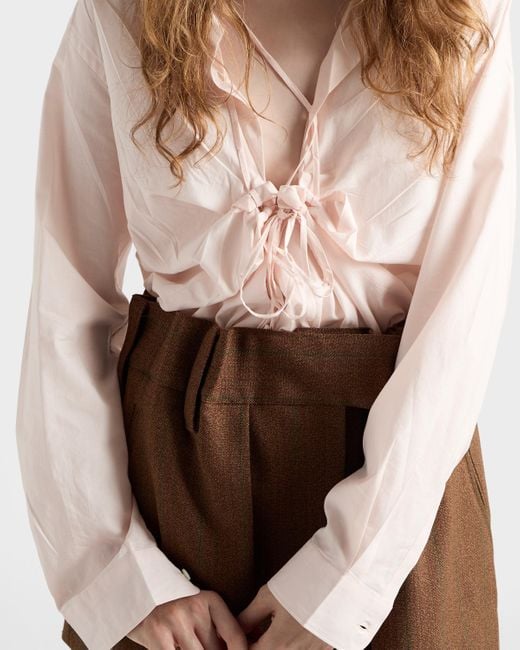 Prada Pink Hemd Aus Baumwolle