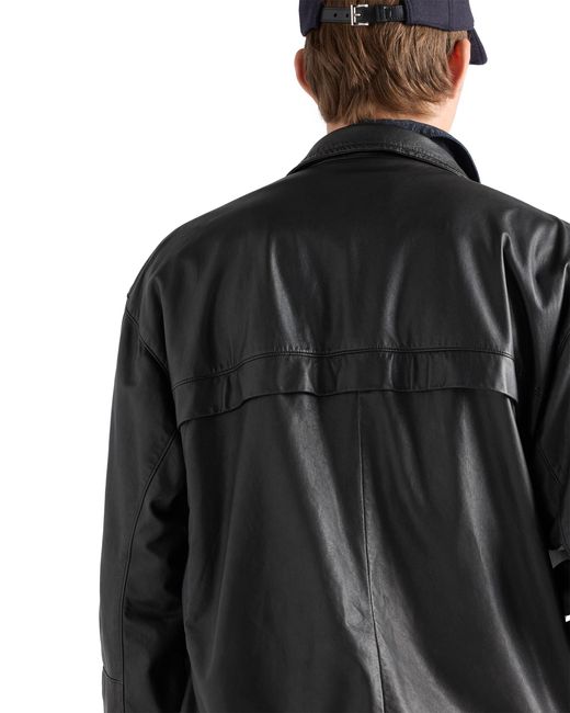 Prada Black Nappa Leather Jacket for men