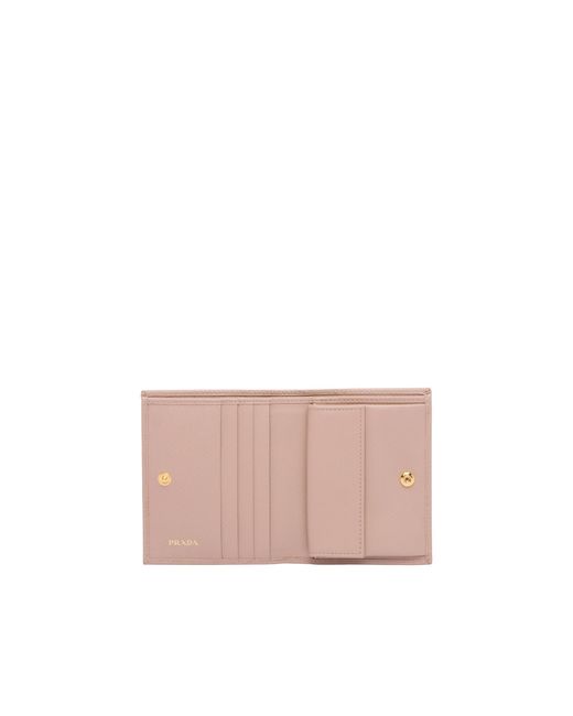 Prada Pink Small Saffiano Leather Wallet
