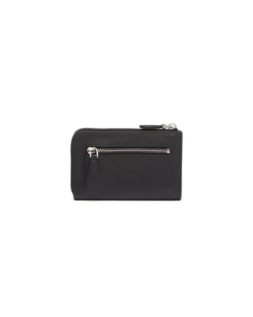 Prada Black Saffiano Leather Keychain