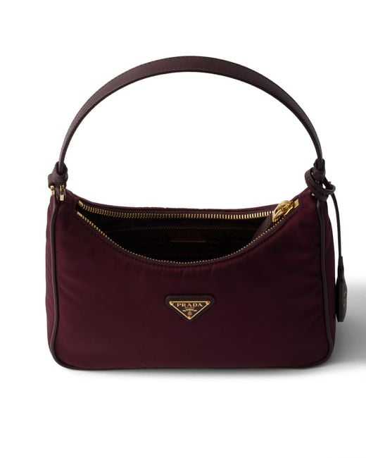 Prada Red Re-Edition 2005 Re-Nylon And Saffiano Mini Bag