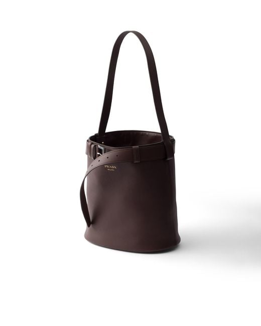 Borsa A Secchiello Buckle di Prada in White