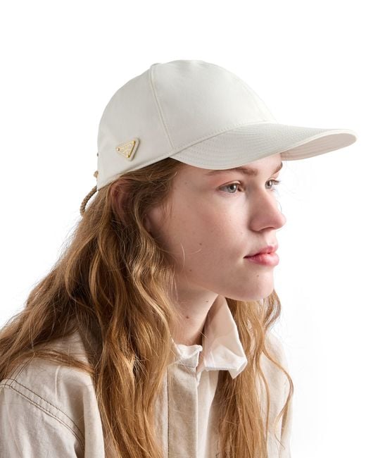 Prada White Cotton Baseball Cap