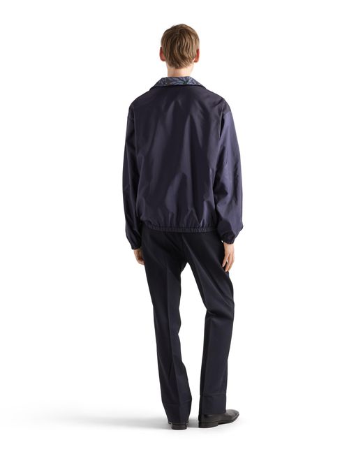 Prada Blue Reversible Re-Nylon Jacket for men