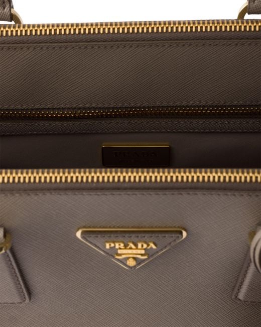 Prada Gray Galleria Large Saffiano Leather Bag, Clay