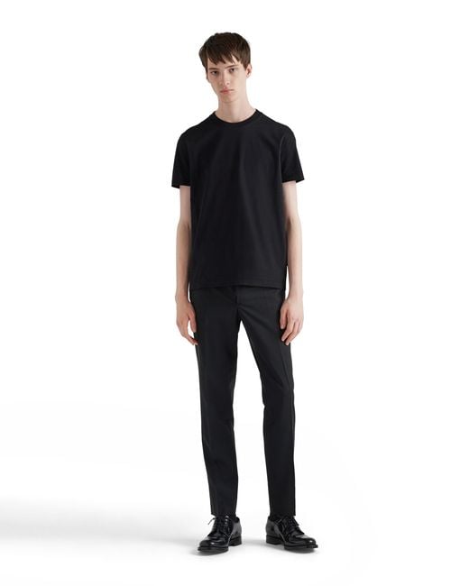 Camiseta De Algodón Prada de hombre de color Blue