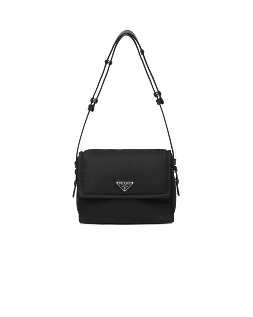 Prada Black Traveller Small Padded Re-Nylon Shoulder Bag