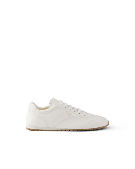 Prada White Nappa Leather Sneakers