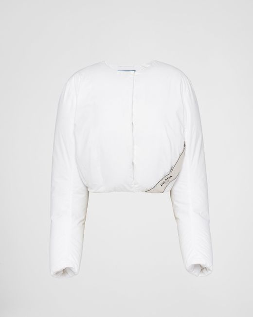 Prada White Cotton Down Jacket