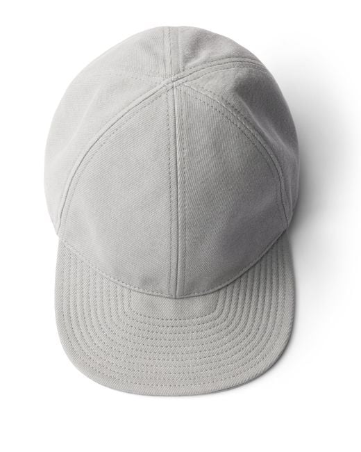 Prada White Denim Baseball Cap for men