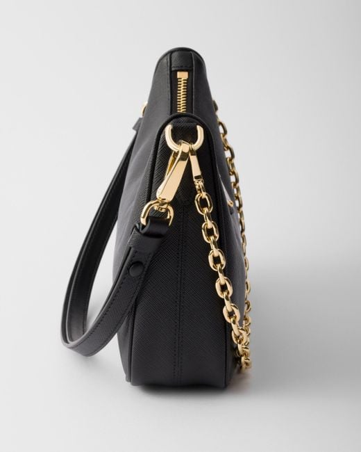 Prada Black Re-Edition Saffiano Leather Mini-Bag