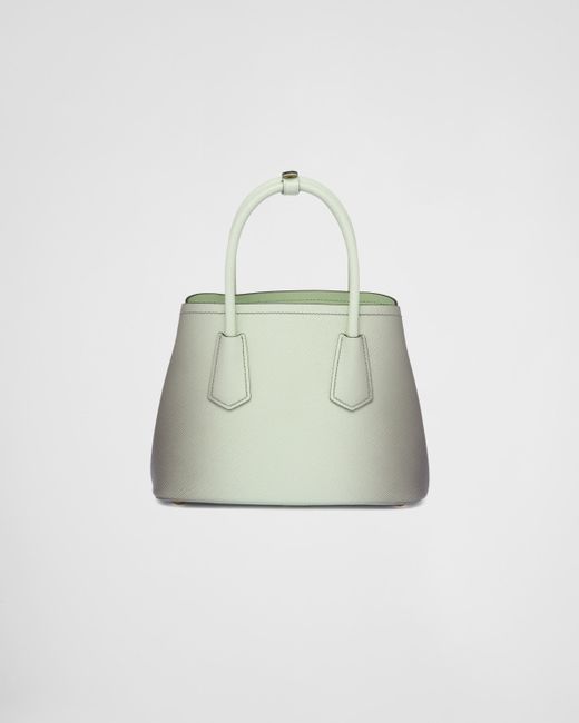 Prada Green Double Mini Bag Aus Saffiano-Leder