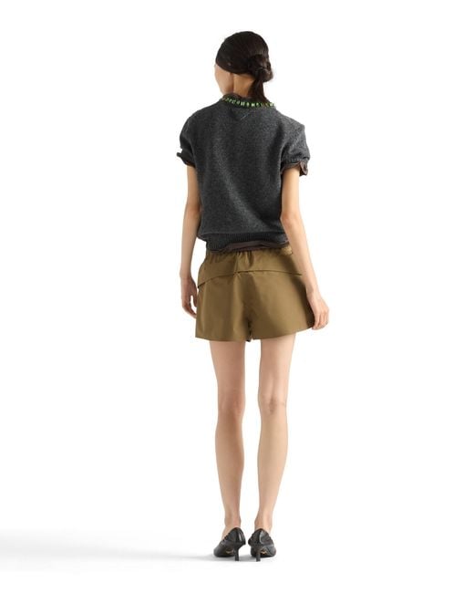 Prada Black Wool And Cashmere Crew-Neck Sweater