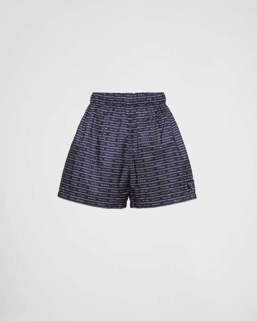 Prada Blue Re-nylon Shorts