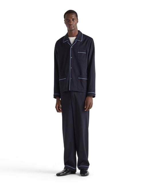 Prada Blue Cashmere Pajamas for men