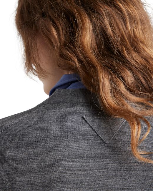 Cárdigan De Lana, Mujer, Talla Prada de color Gray