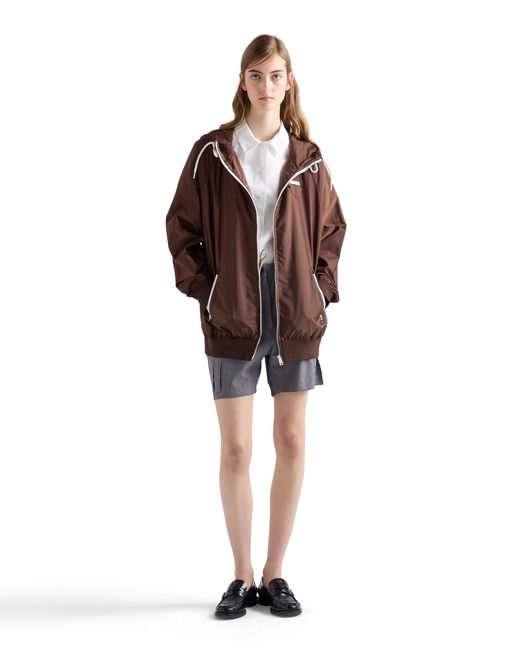 Prada Brown Lightweight Re-Nylon Raincoat
