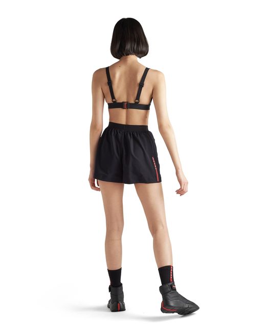 Prada Black Stretch Jersey Swimsuit Top