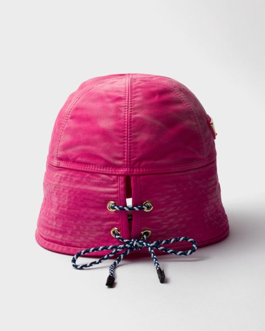 Chapeau En Coton Prada en coloris Pink