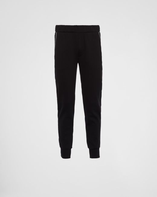 Prada Black Sweatpants With Re-Nylon Details for men