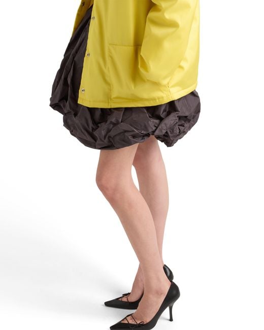 Prada Multicolor Technical Taffeta Skirt, Hematite