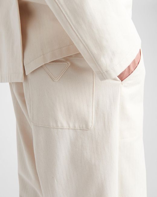 Prada Natural Cotton Pants for men