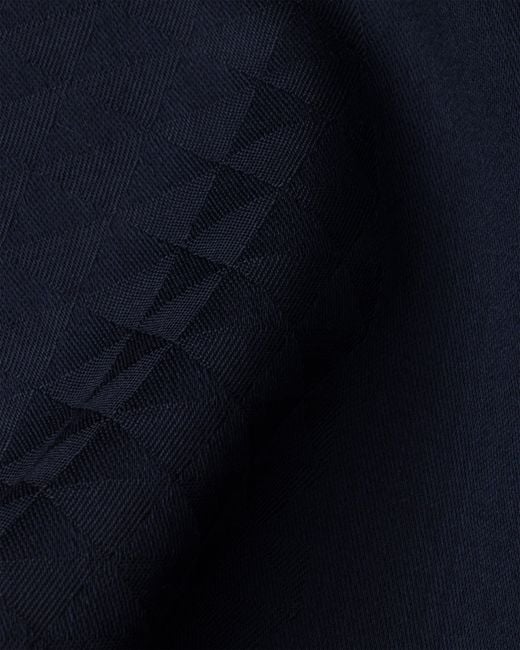 Prada Blue Wool And Silk Scarf for men