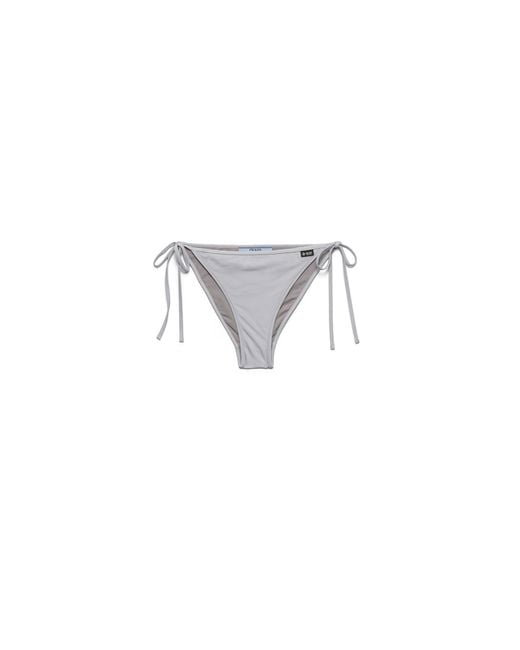 Prada White Jersey Bikini Bottom